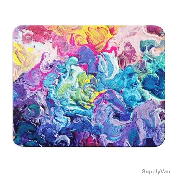 Wackylicious Colour Mix Painted Mouse Pad, 1287-410-95, PU Leather, 18 x 21CM, Multicolor — image 1