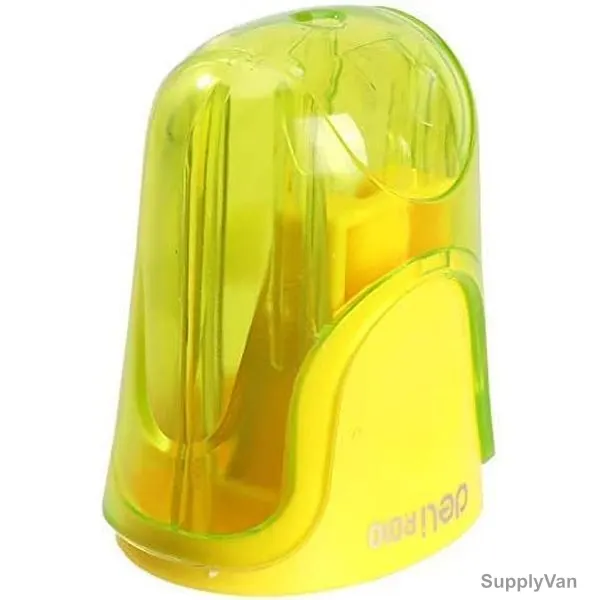 Deli Pencil Sharpener, ER01100, 2 Hole, 8/12MM Hole Dia, Green