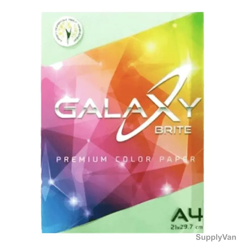 Galaxy Brite Premium Color Paper, A4, 80 GSM, Green, 500 Sheets/Pack