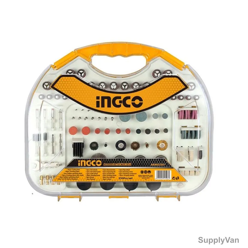 Ingco Mini Die Grinder Drill Accessories Set, AKMG2501, 250 Pcs/Set