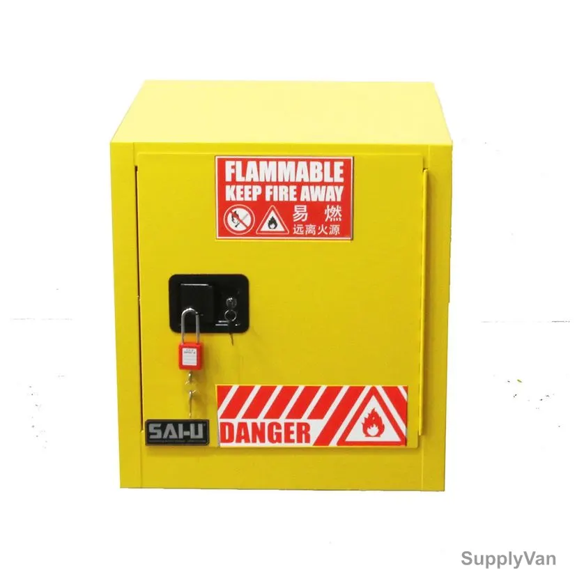 SAI-U Flammable Safety Cabinet, SC0010Y, Single Door, 50 Kg, Yellow — image 1