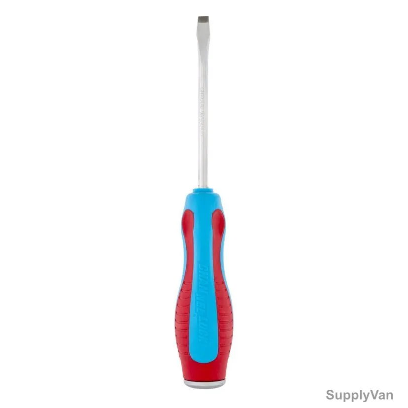 Channellock Code Blue Slotted Screwdriver, CL-S144CB, 1/4 Inch Dia, 4 Inch Blade Length