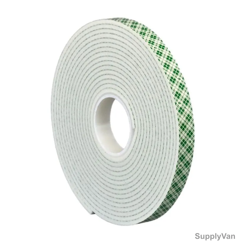 3M Double Coated Urethane Foam Tape, 4016, 1 Inch Width x 36 Yards Length, Off-White — image 1