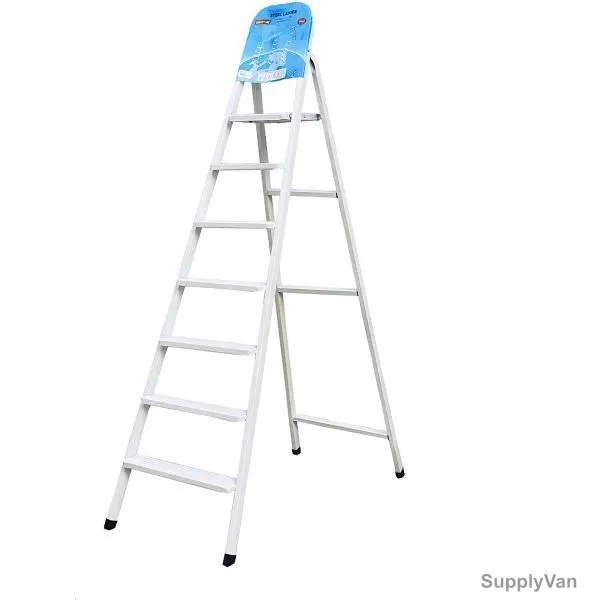 Robustline 7 Steps Ladder, 141CM, Steel, White