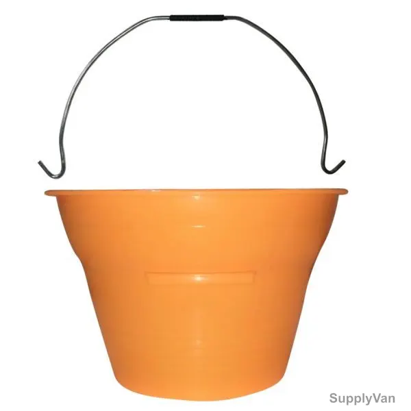 Macoma Heavy Duty Type C Bucket With Side Stand, BKT13, Plastic, Orange, 12 Pcs/Pack