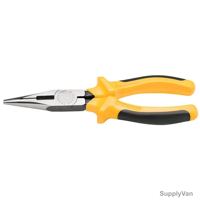 Tramontina Insulated Snipe Nose Plier, 41008116, 6 Inch Length, Yellow/Black — image 1