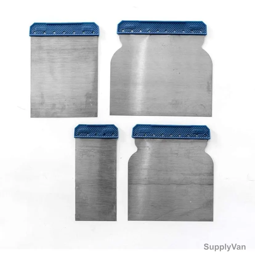Robustline Putty Knife Scraper Set, Steel, 4 Pcs/Set — image 1