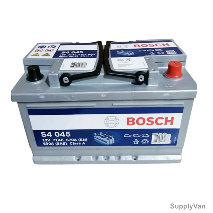 Bosch S4 045 Starter Battery, 0092S40450, 12V, 71Ah, 670A