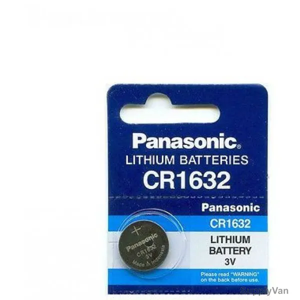 Panasonic Coin Battery, CR1632, Lithium, 3V — image 1