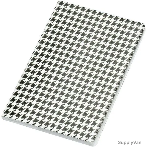 FIS 5MM Square Lines Notebook with PVC Soft Cover, FSNBP5A6100BKWH, 105 x 148MM, 100 Pages, Black and White