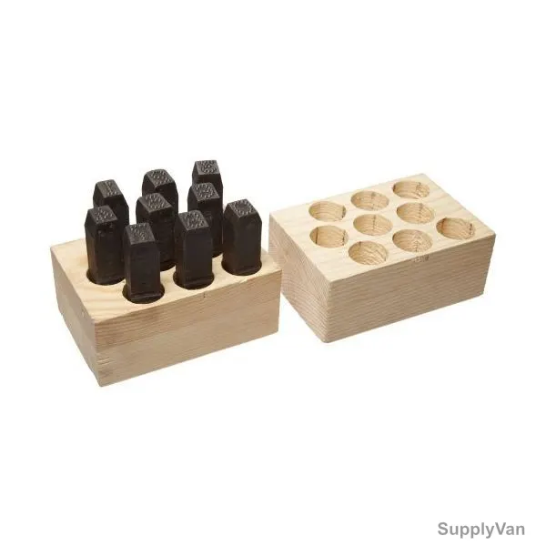 Young Bros Dot Design Character Stamp Figure Set, 09096, 1/2 Inch, 9PCS