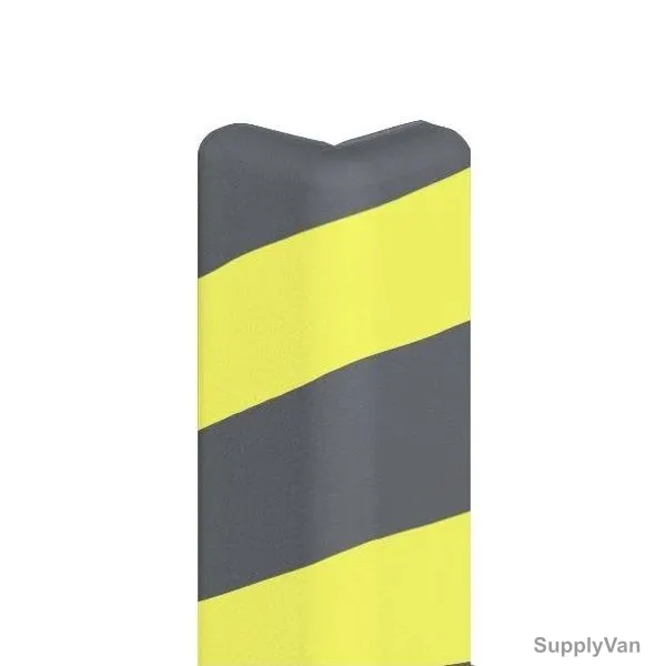 Warrior PU Foam Corner Guard, 50MM x 50MM Wing Size, 1 Mtr Height, Black/Yellow — image 1