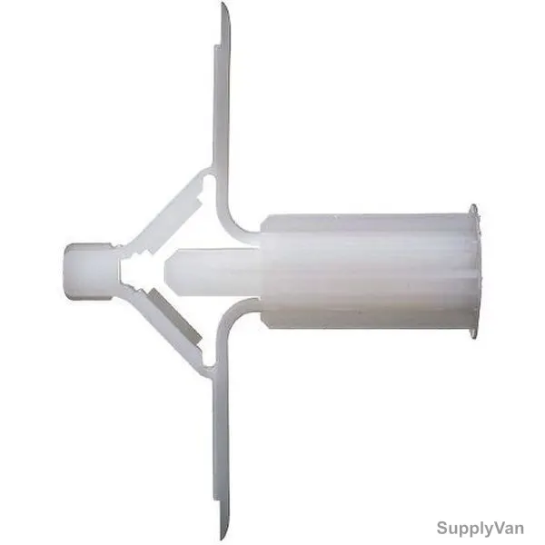 Ideal Butterfly Toggle Anchor, Nylon, 8MM, White, 100 Pcs/Pack