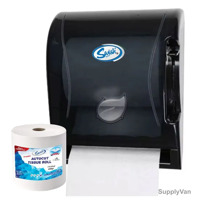Swish Wall Mounted Tissue Dispenser, Black