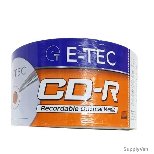 E-Tec Recordable Optical Media, CD-R, 700 MB Storage Capacity, 50 Pcs/Pack