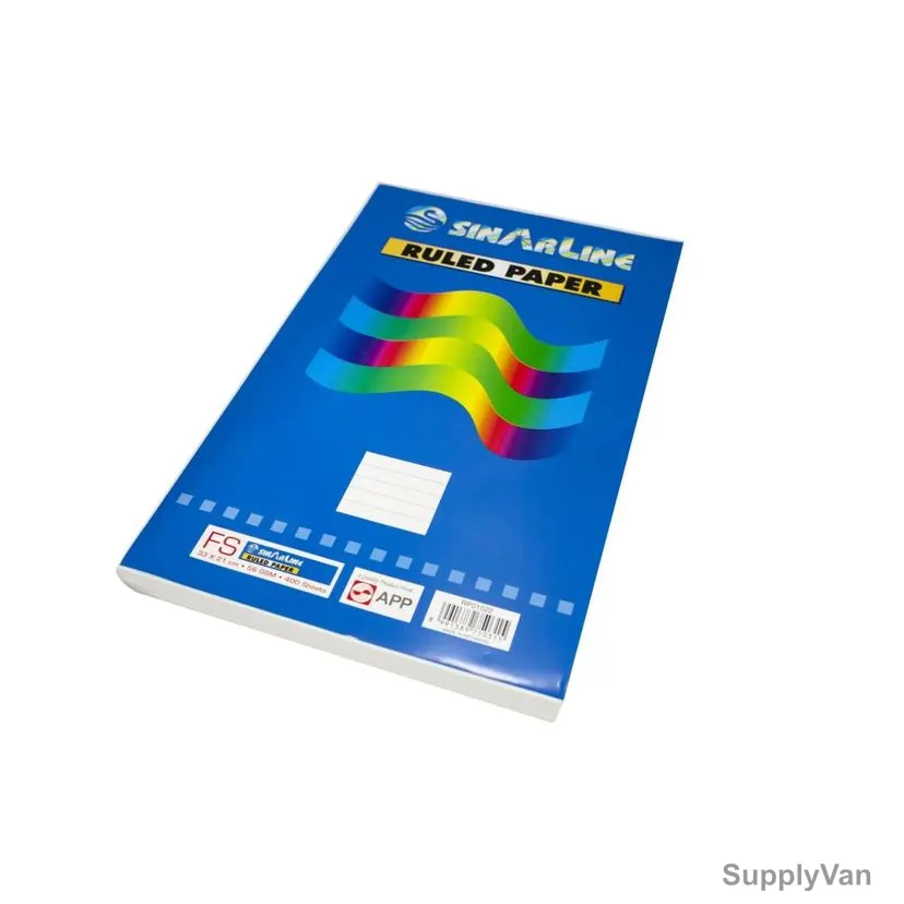 Sinarline Single Ruled Notebook, RP01022, F/S, 400 Sheets