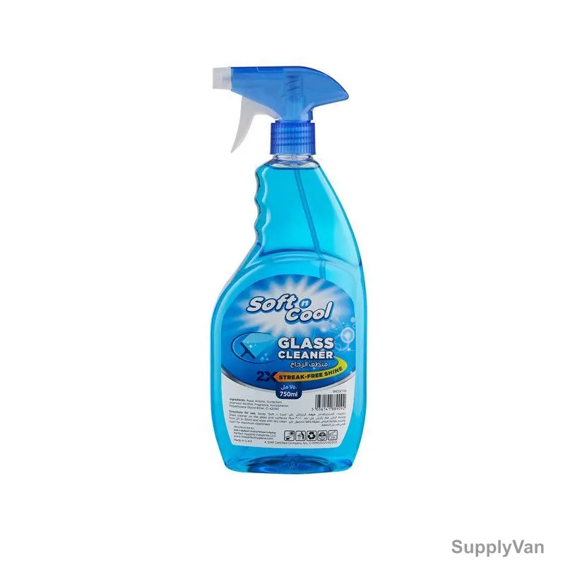 Soft n Cool Glass Cleaner, 750ML, 12 Pcs/Pack