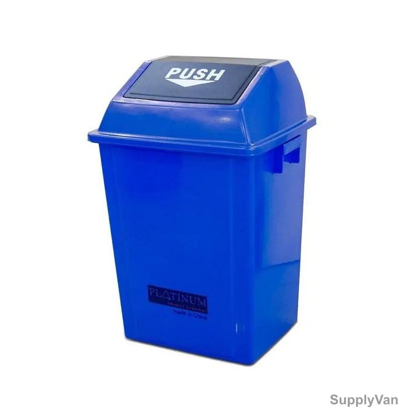 Akc Quadrate Garbage Bin, GC14B-40, Plastic, 40 Ltrs, Blue
