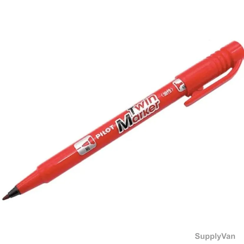 Pilot Twin Marker, SCATM-R, 0.8MM Tip Size, Red
