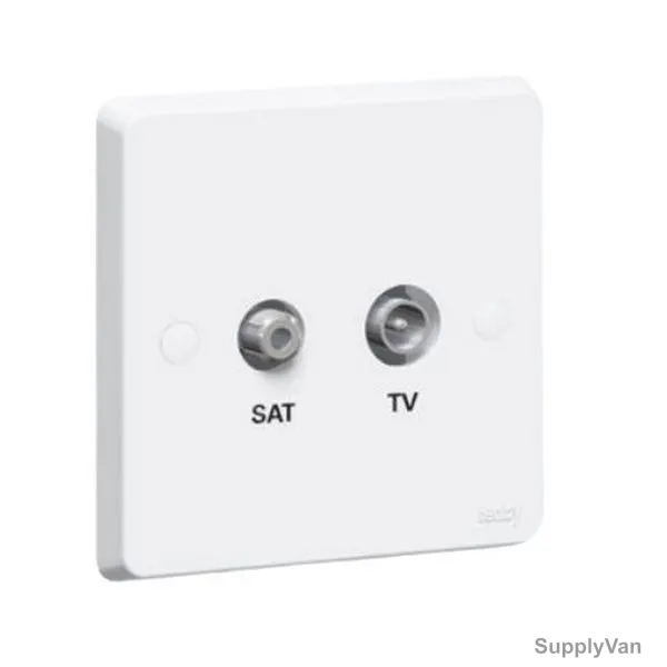 Tenby TV/Satelite Socket, 738053, 1 Gang, 1 Way