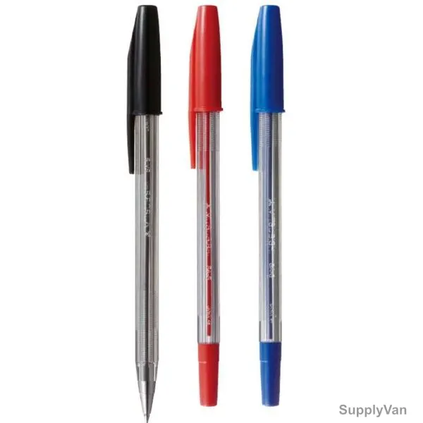 Uni-Ball Medium Ball Point Pen, SASM-10C, 1.0MM Tip, Assorted Colors, 10 Pcs/Set