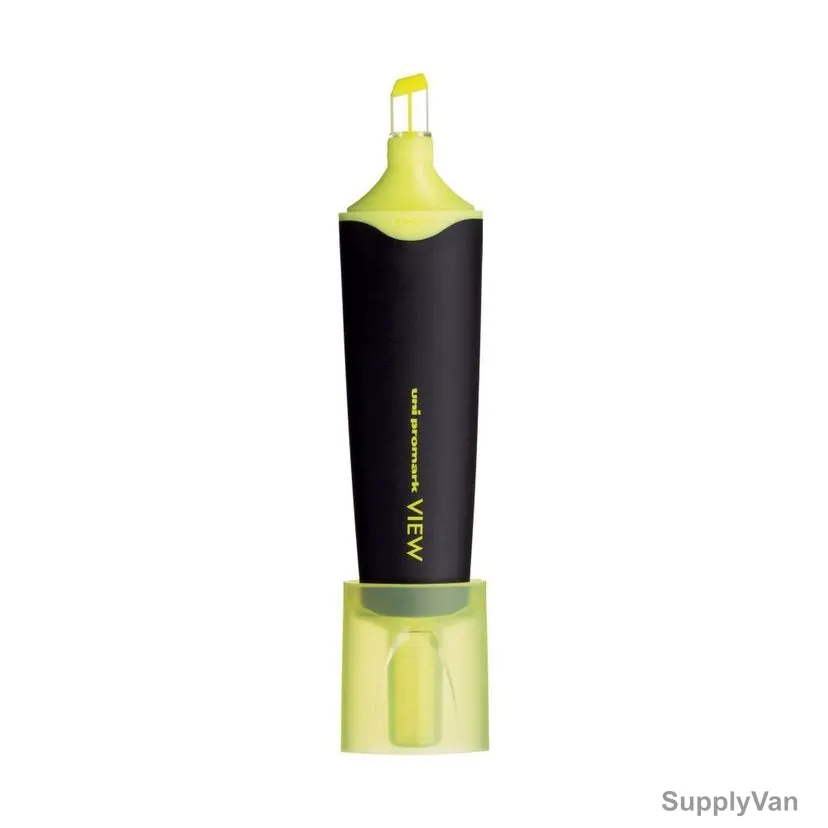 Uni-Ball Mega View Highlighter, USP200-YW, 5.0MM Tip Size, Yellow, 12 Pcs/Pack