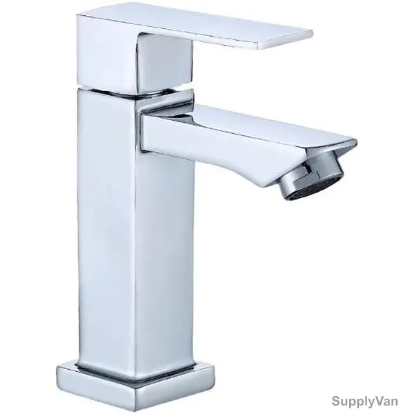 Cavil Deck Mounted Cold Water Wash Basin Mixer Tap, CSBF-A516, Brass/Metal, Chrome — image 1