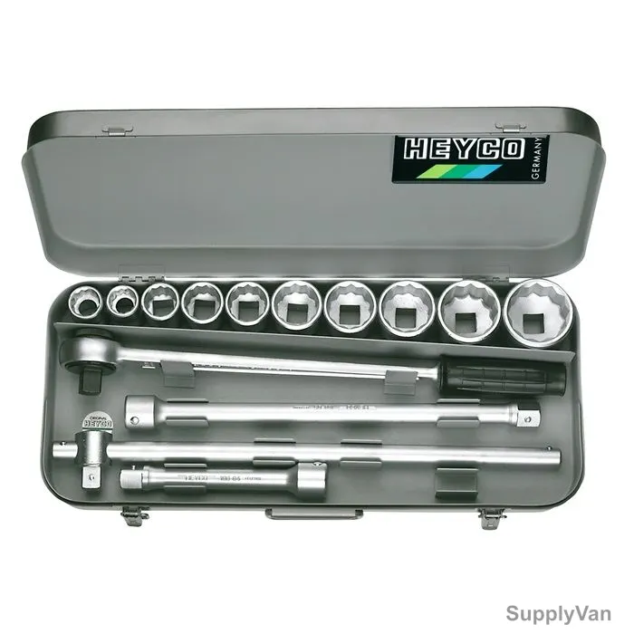 Heyco Socket Set, 101-0-M-C, Chrome Vanadium, 3/4 Inch, 14 Pcs/Set — image 1