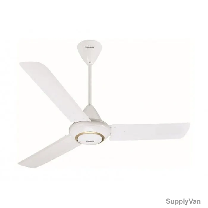 Panasonic Ceiling Fan, F-56MZ2, 3 Blade, 56 Inch, White and Gold