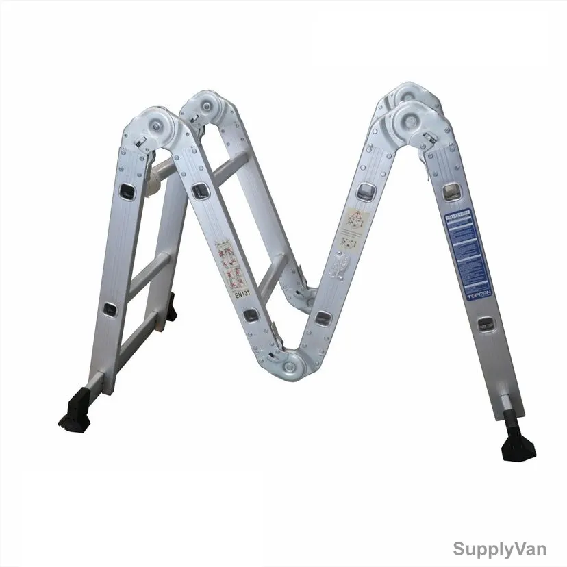 Topman Triple Selection Straight Ladder, MTAL-8, Aluminium, 4 + 2 Steps, 150 Kg Loading Capacity — image 1
