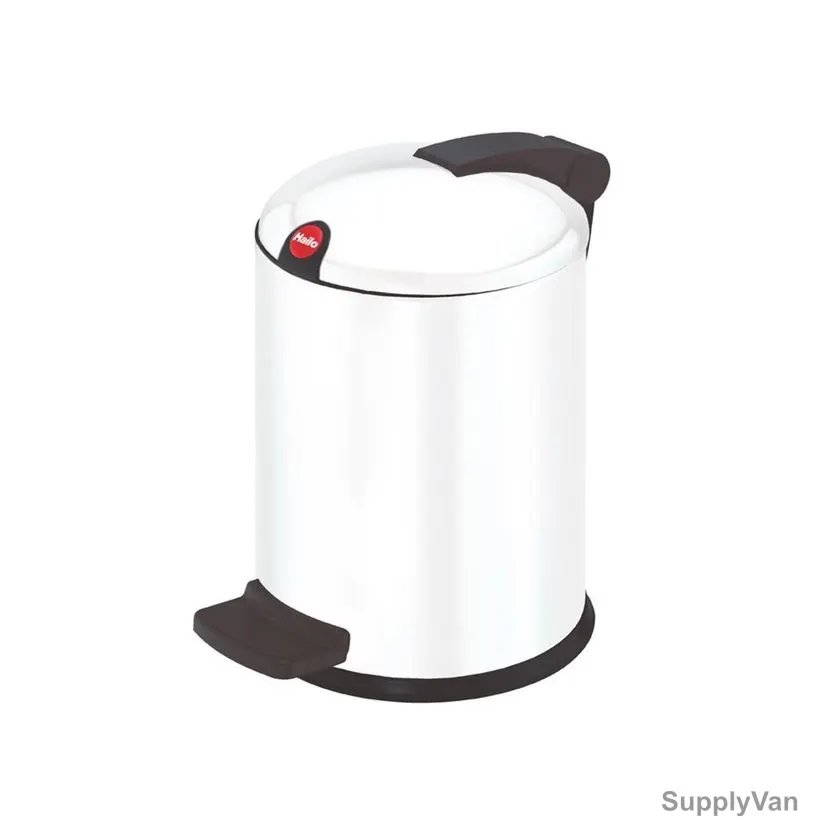 Hailo Pedal Waste Bin, HLO-0704-080, Design S, 4 Litres, White