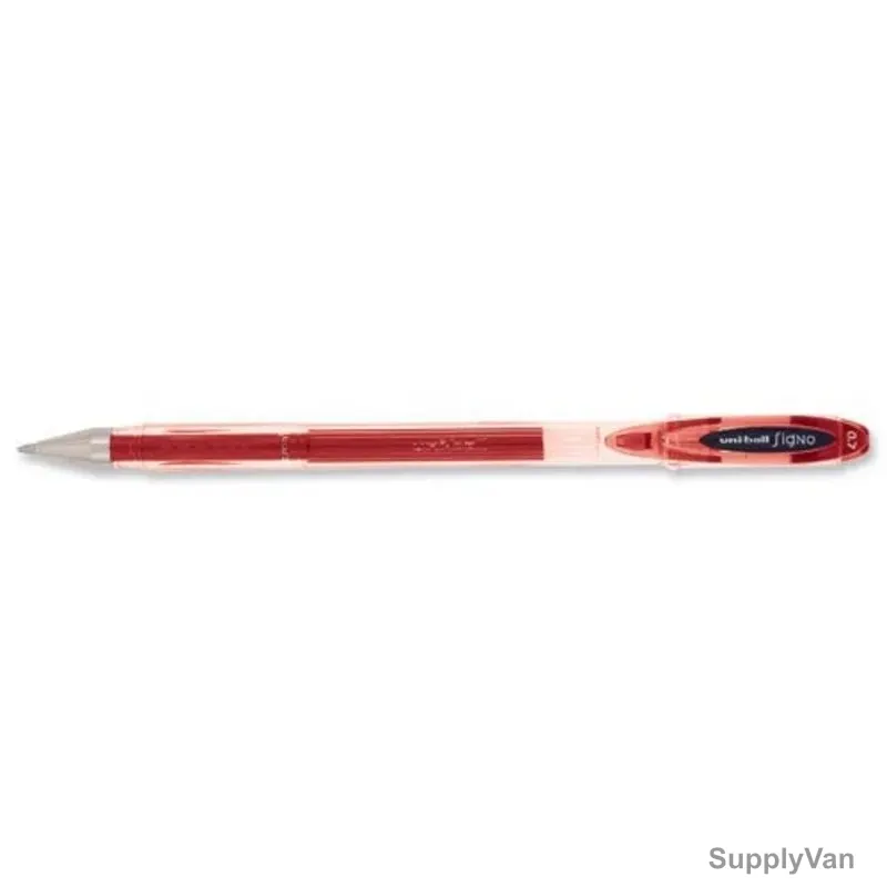 Uni-Ball Ball Point Pen, UM120-RD, Signo, 0.7MM Tip, Red, 12 Pcs/Pack