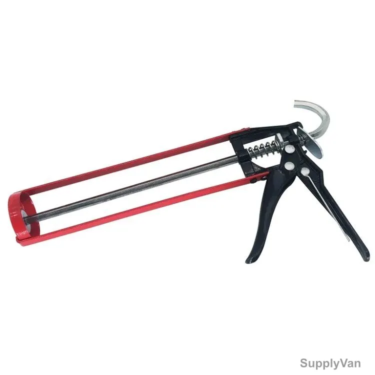Heavy Duty Silicone Gun, Plastic/Steel, Black and Red