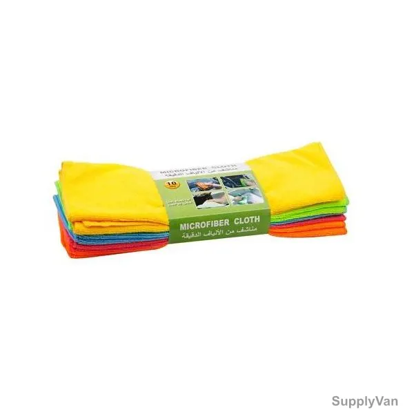 Multi-Purpose Cleaning Cloth, Microfiber, 38 x 38CM, Multicolor, 10 Pcs/Set