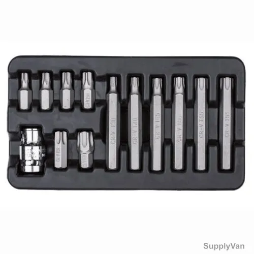 Uken Torx Bit Set, U1570, Chrome Vanadium Steel, 13 Pcs/Set