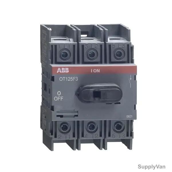 Abb Base Mounted Switch Disconnector, OT125F3, 3 Pole, 690V, 125A