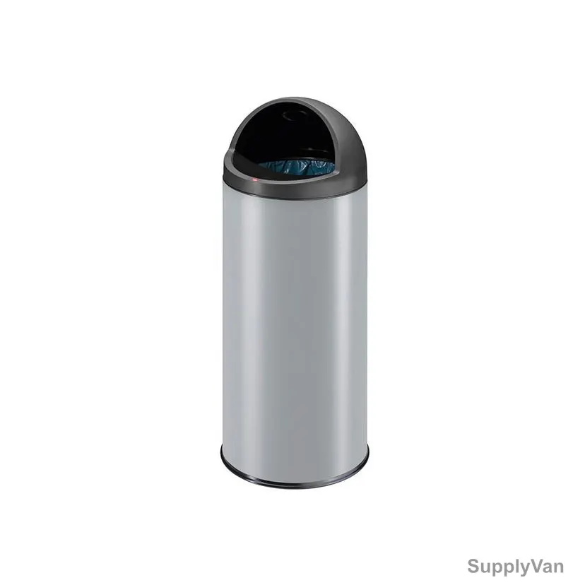 Hailo Waste Bin, HLO-0845-520, Big Bin Cap, 46 Litres, Silver