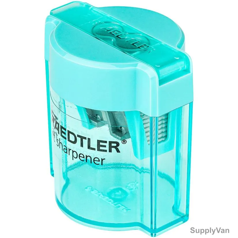 Staedtler Tube Pencil Sharpener, ST-513-001CBK, 2 Hole, Blue