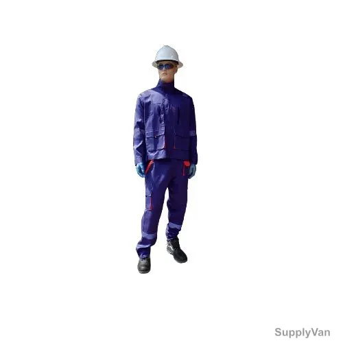 Empiral European Lite-Ps Pant and Shirt, E1050642, 65% Polyester/35% Cotton, Blue/Orange
