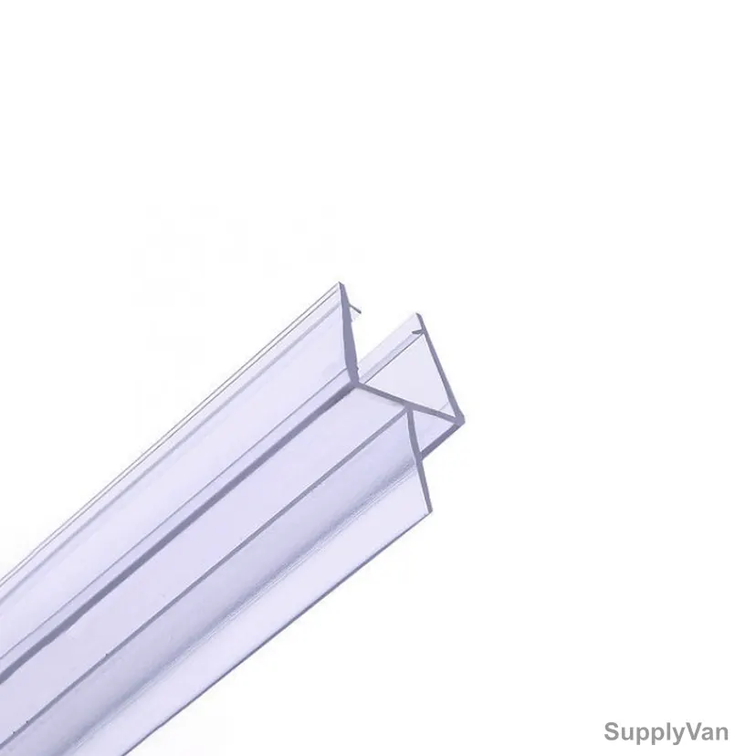 Dorfit Glass Door Center Seal, DTLS205-10, PVC/Silicone, 10MM Thk, 2.2 Mtrs Length, Clear