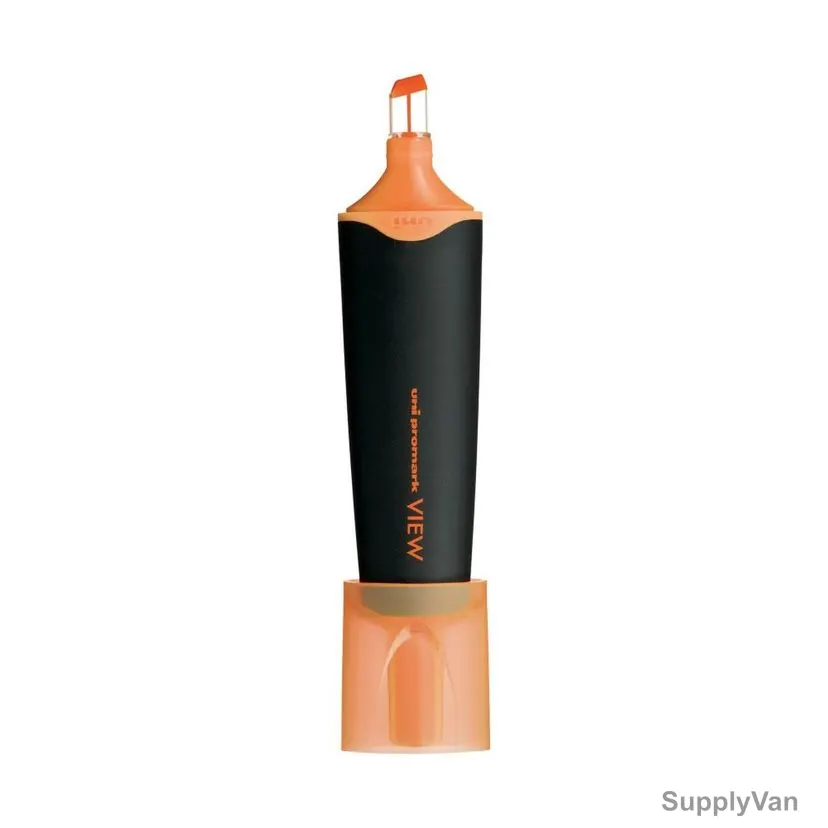 Uni-Ball Mega View Highlighter, USP200-OE, 5.0MM Tip Size, Orange, 12 Pcs/Pack