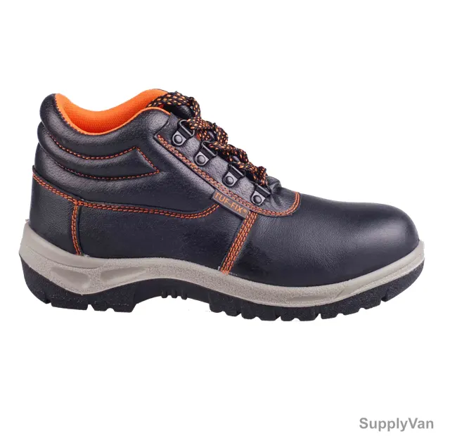 Tuf-Fix High Ankle Long Safety Shoes, XZ27-39, PU, Size39, Black