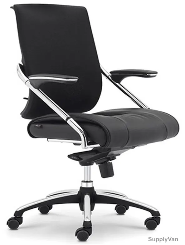Avon Furniture Executive Office Chair, AV-B12AS2, Medium Back, Fixed Arm