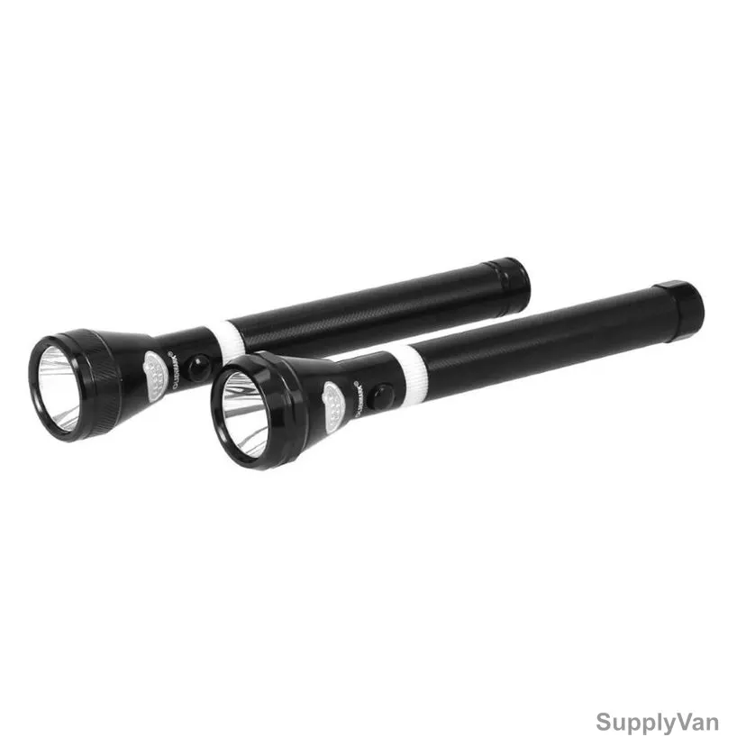 Olsenmark Rechargeable LED Flashlight, OMFL2616, 242MM, 1900 mAh, 2 Pcs/Pack