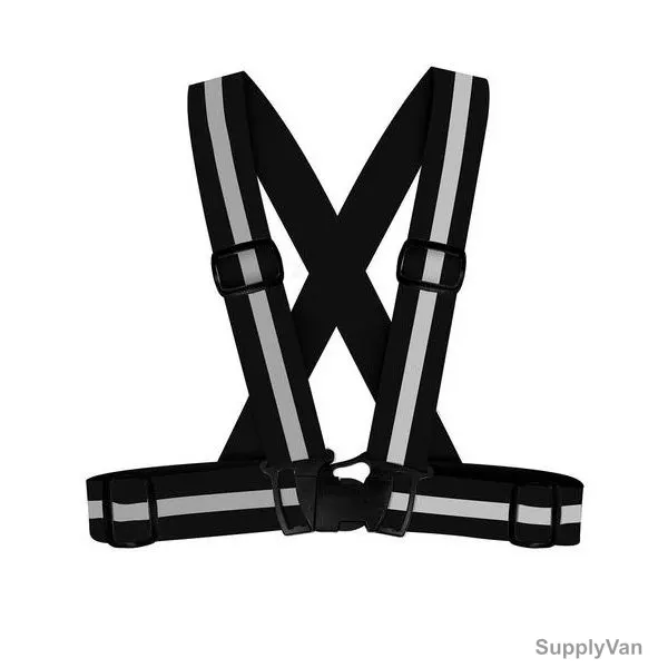 Vaultex Adjustable Cross Belt Safety Vest, ADV, Black