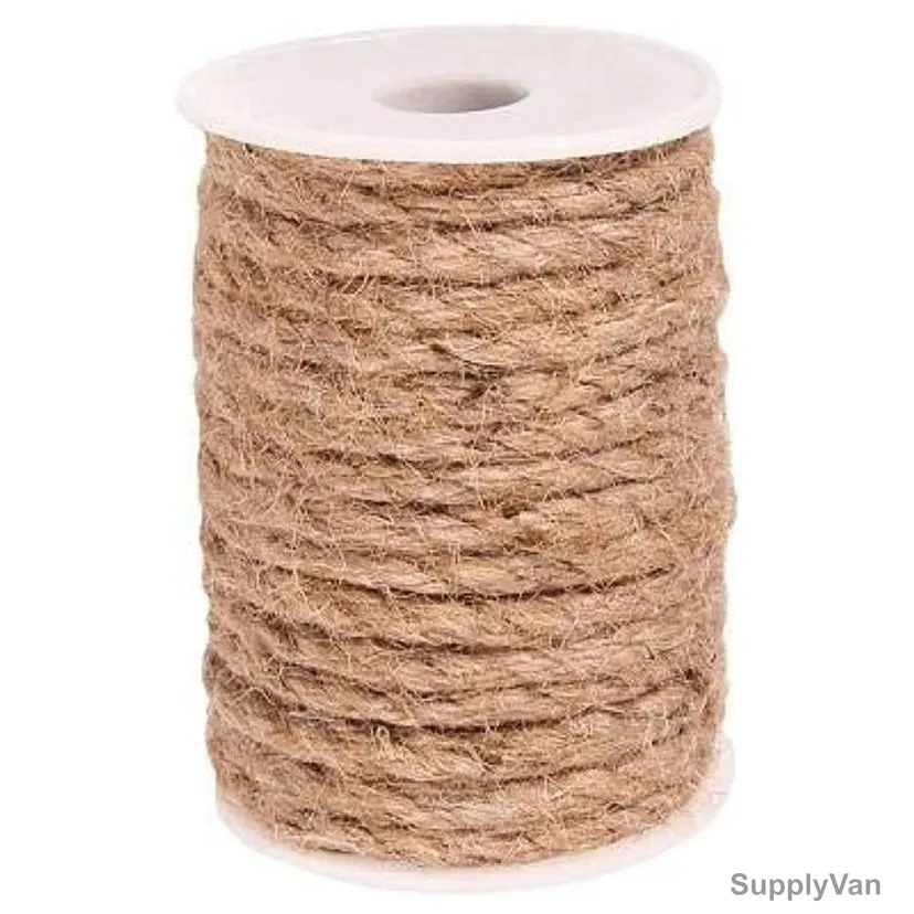 Twine Twisted Cord, Jute, 6MM Dia x 32 Feet Length, Natural — image 1