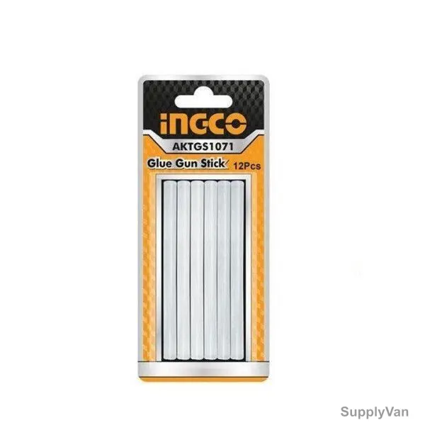 Ingco Glue Gun Stick, AKTGS1071, Petroleum Resin, 7MM Dia x 10CM Length, 12 Pcs/Pack — image 1