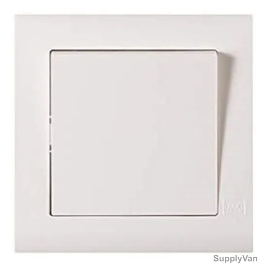Mk Wide Rocker Switch, MV4781W1WHI, Essential, Polycarbonate, 1 Gang, 1 Way, 10A, White