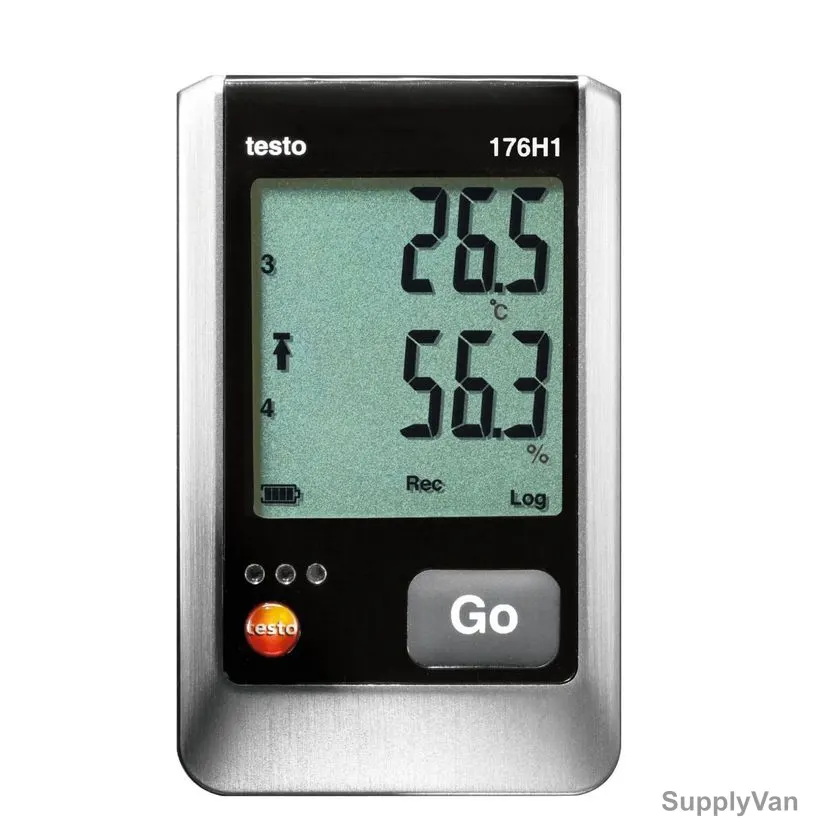 Testo Probe Humidity Data Logger, 176-H1, 4-Channels, -20 to +70 Deg.C