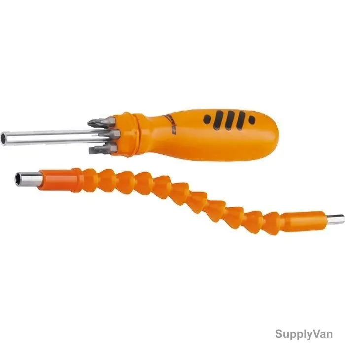 Sparta Telescopic Screwdriver Bit Set, 115575, Carbon Steel, 8 Pcs/Set